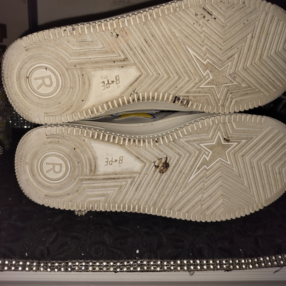Bape Gray And Black Sneakers Classic Low-Top Design View 5